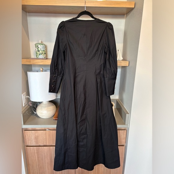new Reformation halia button down black midi dress - Picture 6 of 9